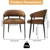 WISFOR Sedia da pranzo ergonomica (2 sedie) con schienale e Anteprima dell’immagine prodotto 2