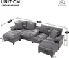 Merax 4-Sitzer U-förmiges Ecksofa, mit Bettkasten, Produktbild-Vorschau 4