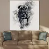 Abstrakt Bulldogge Rauchkunst Leinwandbild Wandbild Produktbild-Vorschau 3