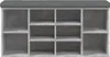 A shoe bench with multiple cubbies and a cushioned top. Náhled obrázku produktu