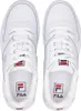 A top-down view of a pair of white Fila sneakers. Produktbild-Vorschau