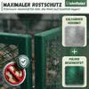 Close-up of a green metal fence with water droplets, highlighting rust protection features. Produktbild-Vorschau