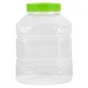 A clear, studio shot of a plastic storage container with a green screw-on lid. Produktbild-Vorschau