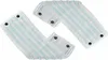 Two white and light blue striped mop pads with black snap fasteners are arranged diagonally on a white background. Náhľad obrázku produktu