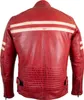 Herren Retro Motorrad Lederjacke mit Protektoren Biker Produktbild-Vorschau 3