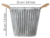 Pflanzgefäß Shabby Chic Metall Deko-Topf mit Henkeln Produktbild-Vorschau 4