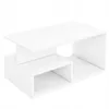 A white modern coffee table with shelves, shown against a white background. Náhľad obrázku produktu