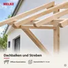 Holz Vordach 120x205 cm Haustürüberdachung Pultdach Produktbild-Vorschau 5