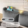 Sweiko Lit à baldaquin moderne en velours avec tête de lit Voir les images du produit 9