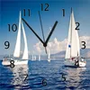 Wallario Design Wanduhr Segelschiff auf dem Mittelmeer aus Produktbild-Vorschau 1