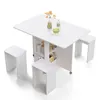Mondeer Table à manger avec 4 tabourets Peu encombrante Voir les images du produit 14