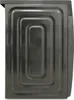 The side view of a dark gray washing machine with a textured panel. Produktbild-Vorschau