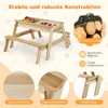 COSTWAY 2 in 1 Kindersitzgruppe mit Matschtisch, Outdoor Produktbild-Vorschau 4