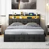 INONEFT Polsterbett 140 x 200cm mit USB und Steckdosen, Produktbild-Vorschau 7