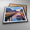 Gerahmtes Poster - Schwarzer Rahmen - Kanal Grande Abend - Produktbild-Vorschau 3