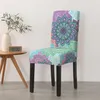 4 Stück Elasthan Stuhlhusse Universelle Boho Gedruckt Produktbild-Vorschau 2