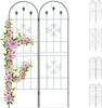 Relaxdays Rankgitter 2er Set, Metall, 180 x 50 cm, Vintage Produktbild-Vorschau 1