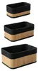 Set mit 3 Bambuskörben mit Stoffeinlage, 30 x 20 x 13 cm Produktbild-Vorschau 1