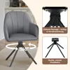Hawthyhome 4-Fußstuhl,Esszimmerstühle drehbar Polsterstuhl Produktbild-Vorschau 5