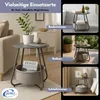 Couchtisch KOSI Grau aus Metall Ø 45 x 45 cm mit Produktbild-Vorschau 5