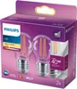 Philips Filament-Kerzenlampe, transparent 40W P45 E27 x2, Produktbild-Vorschau 1