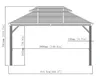 Sojag Pavilon Mykonos 10x14 čedičově šedý 299 x 425 x 292 Náhled obrázku produktu 13