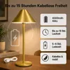 LED Tischlampe kabellos mit Akku - 360° Drehbar Touch Produktbild-Vorschau 7
