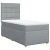Boxspringbett mit Matratze Hellgrau 90x190 cm Stoff Produktbild-Vorschau 1