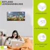 ARTland Leinwandbild Wildblumenwiese blauer Himmel Größe: Produktbild-Vorschau 3