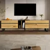 Modernes TV-Lowboard 180 cm mit Klappfach, offenen Fächern Produktbild-Vorschau 7