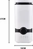 A white and black humidifier with measurement indicators on the side. Voir les images du produit