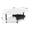 Couchtisch oval aus Holz,Kleiner Beistelltisch Sofatisch Produktbild-Vorschau 5