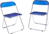 Two blue folding chairs on a white background. Podgląd zdjęcia produktu
