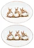 Ritzenhoff 2er Set Bunny Servierplatte oval Porzellan Produktbild-Vorschau 2