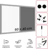 Kombitafel, Kork grau / magnetisch weiß 60x40, Holzrahmen Produktbild-Vorschau 3