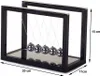 A Newton's cradle toy with dimensions indicated. Náhľad obrázku produktu