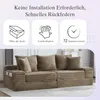 Cordsofa Khaki Sofa mit Schlaffunktion Hohe Rš¹ckenlehne Produktbild-Vorschau 6