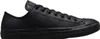 A black leather Converse Chuck Taylor All Star low-top sneaker is shown from a side profile against a white background. Náhled obrázku produktu