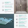 doporro Porta Doccia Scorrevole per Nicchia 110x195 cm, Box Anteprima dell’immagine prodotto 3