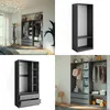 Vicco Kleiderschrank Elmo, 100 x 200 cm 2er Set, Anthrazit Produktbild-Vorschau 8