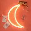 LED Neon Schild Moon Gelb 30x18cm - Mond Wanddeko & Produktbild-Vorschau 2