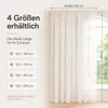 2 Stück Vorhänge mit Pompons Halbtransparent Weiß Voile Produktbild-Vorschau 7