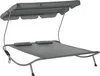 Outsunny Doppelliege Sonnenliege mit Sonnendach rollbar Produktbild-Vorschau 6