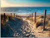 ARTland Glasbild Weg zum Nordseestrand Sonnenuntergang Produktbild-Vorschau 1