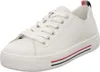 A white sneaker with red and blue stripes on the sole and a red, white, and blue tab at the heel. Produktbild-Vorschau