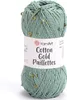 YarnArt Baumwolle Gold Paillettes Garn: Grüner Glanz für Produktbild-Vorschau 1