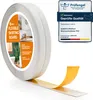 A roll of flexible skirting board with its adhesive backing exposed, next to a certification badge. Anteprima dell’immagine prodotto