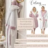 CalmyLIFE Bademantel Damen flauschig Morgenmantel - mit Produktbild-Vorschau 3