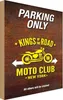 vianmo Holzschild 30x20 cm parking only moto club new york Produktbild-Vorschau 1