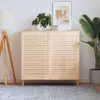 vidaXL Šatní dveře žaluziový design 2 ks 99,3x59,4 cm masiv Náhled obrázku produktu 2